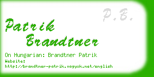 patrik brandtner business card